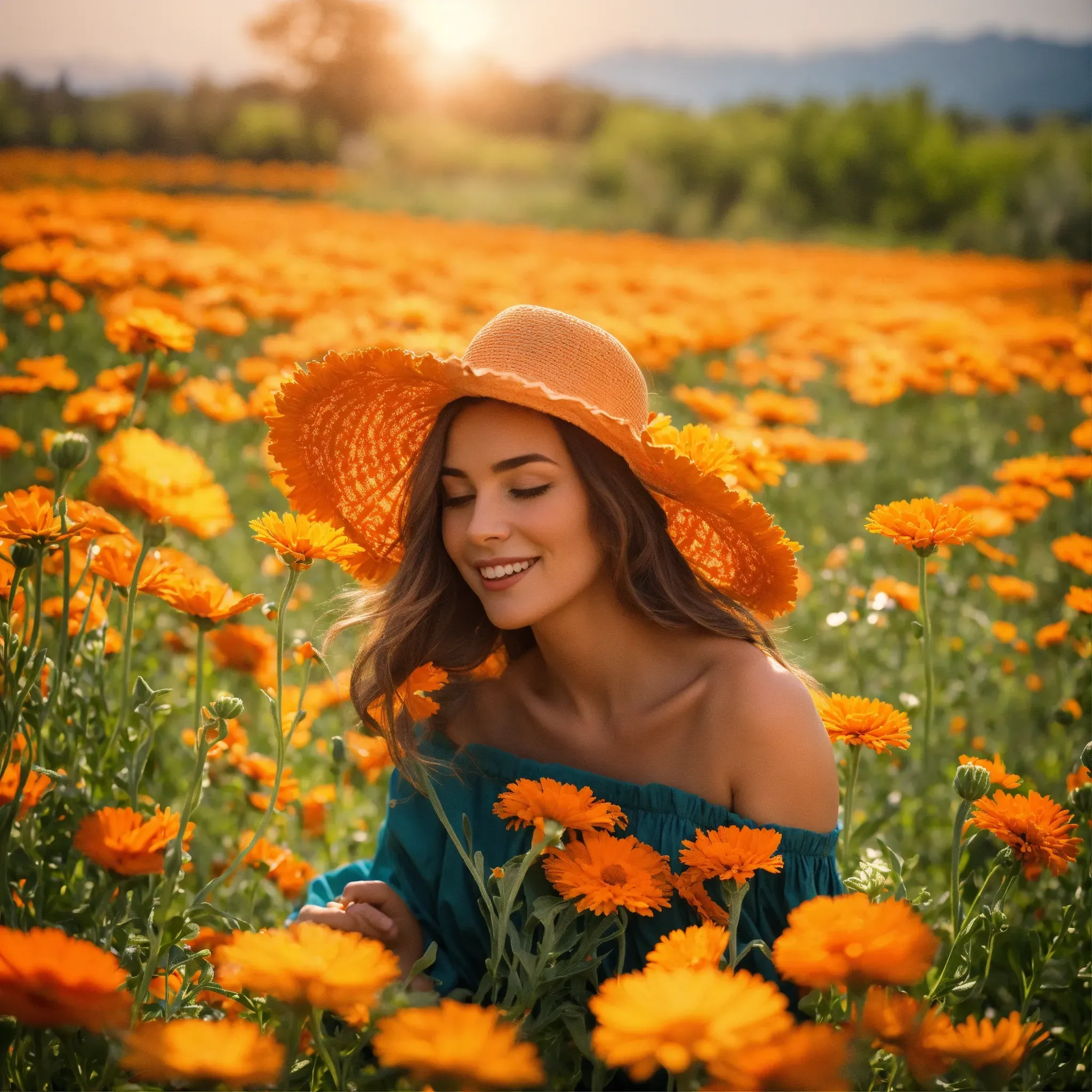 Einblatt mit weißer Blüte